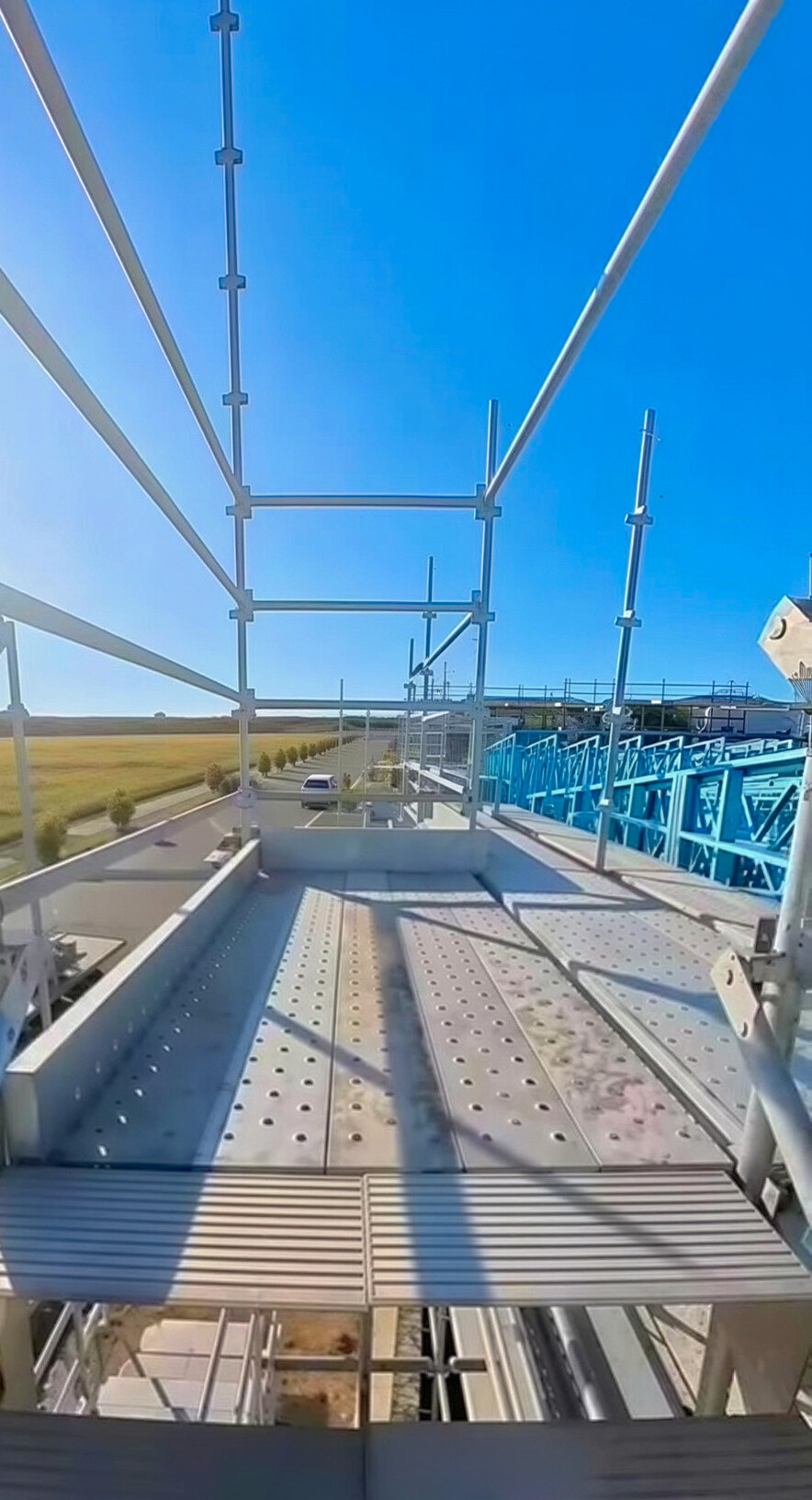 Scaffolding access walkway erected by A-Line Scaffolding in Abingdon, Oxfordshire